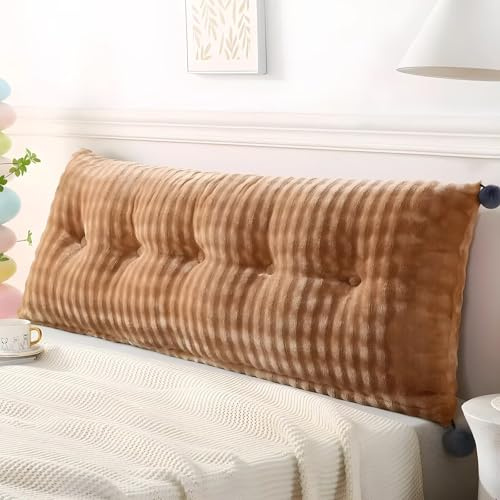 Shuyeon Rückenkissen, keilkissen, Rückenkissen für Bett und Sofa, Gemütliches Lesekissen mit removableem Bezug & praktischem Seitenfach - Ideal zum Anlehnen im Bett