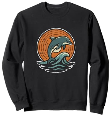 Delphin Wave Ringe Emblem Sweatshirt
