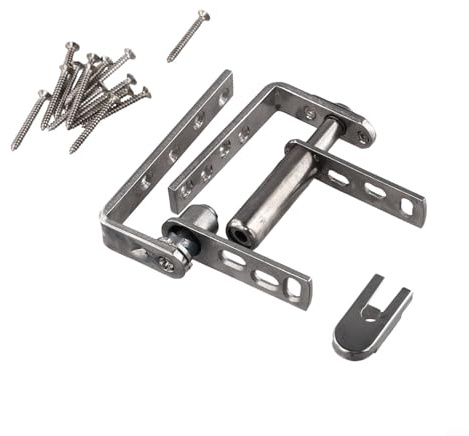 Lot de charnières de porte battante double en acier inoxydable pour portes de salon, portail ou comptoir, très résistantes (M)