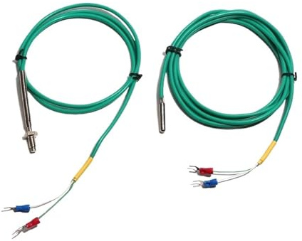 LIUCH Termocoppia a vite M6 tipo K, sonda in acciaio inox 5x30, resistenza ad alta temperatura 0-200 °C, filo flessibile in silicone, 1 pezzo(M6 filo, cavo length 1M)