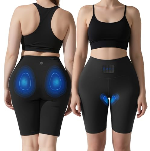 MEGELIN EMS-Toning-Shorts, Tiefenmuskelaktivierung zur Wiederherstellung der Hüft- und Beckenfunktion für Frauen zu Hause, sichtbare Ergebnisse in 2–4 Wochen, schwarz