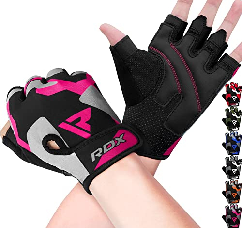 RDX Fitness Handschuhe Damen Herren, Gewichtheben Trainingshandschuhe Krafttraining, rutschfest Gym Bodybuilding Workout Weight Lifting Gloves, Kraftsport Klimmzüge Workout, Powerlifting Radfahren