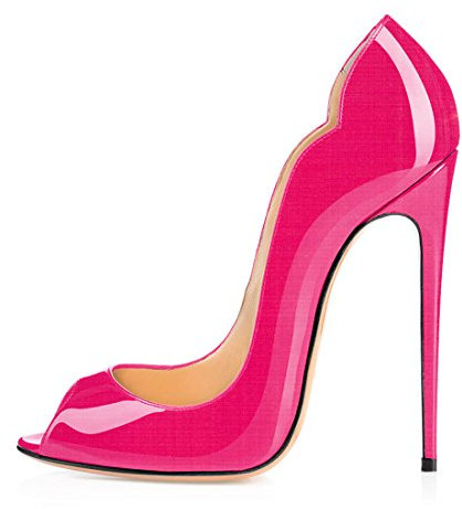 Soireelady Scarpe col Tacco Donna,Eleganti Peep Toe High Heel Scarpa Rose EU39