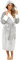 KATE MORGAN Ladies Soft & Cosy Hooded Dressing Gown (12-14, Grey Shimmer)