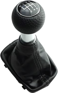 Pomo para palanca de cambios compatible con Audi A3 8L 6 velocidades 12 mm 2000 – 03 costura negra