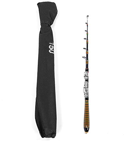 Qiter Angelrute, Angelrute Teleskop Carbon Sea Rod Tragbare Spinning Hand Angelzubehör(150cm)