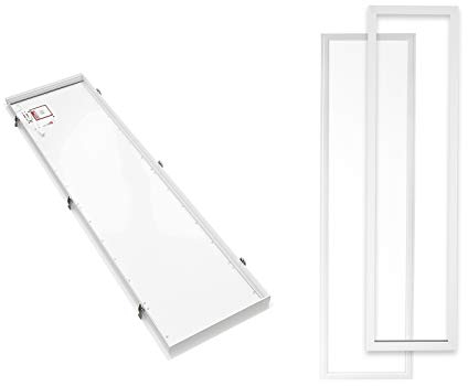 Xtend LED Panel 120x30cm neutralweiß 4000K 36W | Blendarm UGR19 Bildschirmarbeitsplätze ENEC18 110lm/W inkl. Einbaurahmen Alu weiß | LED Deckeneinbau Büroleuchte Deckenleuchte PLs3.0