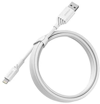 OtterBox verstärktes USB-A auf Lightning Kabel, Mfi Zertifiziert, Ladekabel für iPhone und iPad, Ultra-Robust und getestet auf Biegsamkeit und Flexibilität, 2M, Weiß