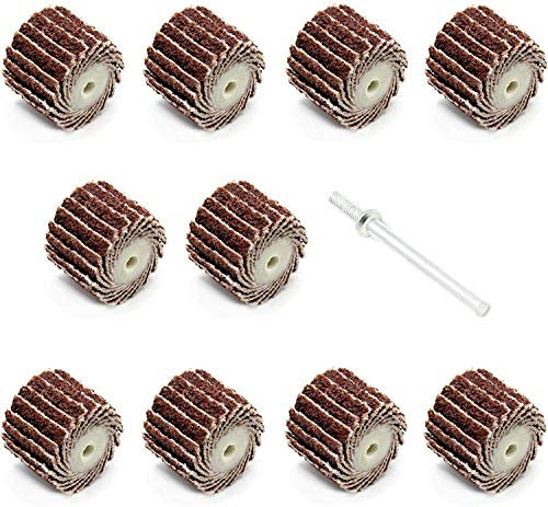10 Stück Schleiffächer Fächerschleifer 12x12mm Körnung 180 für Dremel Proxxon Schleifer Zubehör Multifunktionswerkzeug