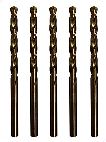 STROTON Brocas de M42 8% Cobalto para Acero Inoxidable y Metal (4,5mm x 5piezas)