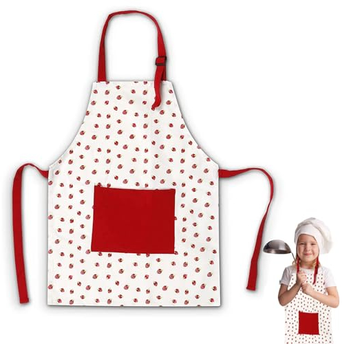 Kinderschürze Zum Kochen Und Backen, Kinder Schürzen Set Mit Taschen, Kochschürze Kinder Schürzen, Küchenschürze Malschürze, Verstellbare Kochschürze, Verstellbar Schürze Kinder Für Küche Kochen
