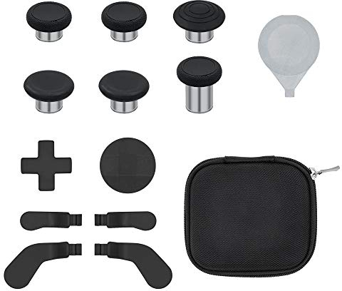Mcbazel Kit 13 en 1 con Palancas de Metal para Xbox Elite Series 2, Kit de Reemplazo con Botones Magnéticos, 6 Palancas Magnéticas, 4 Paletas Traseras y 2 D-Pads para Xbox Elite Series 2, Negro