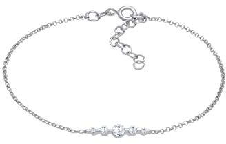 Elli Armband Damen Klassisch Funkelnd Verstellbar mit Zirkonia Kristallen in 925 Sterling Silber