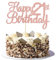 Gyufise 3 Pack Rose Gold Glitter 21 Cake Topper Happy 21st Birthday Decoration for Parties