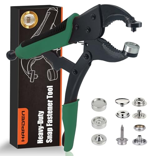 Druckknopf Set Mit Zange, Verstellbares Druckknopf-Setter-Werkzeug, EnthäLt 40 SäTze 15-Mm-DruckknöPfe FüR Bootsabdeckungen, Reparieren Von Segeltuch, NäHen,Planen Ersetzen Von MetallverschlüSsen