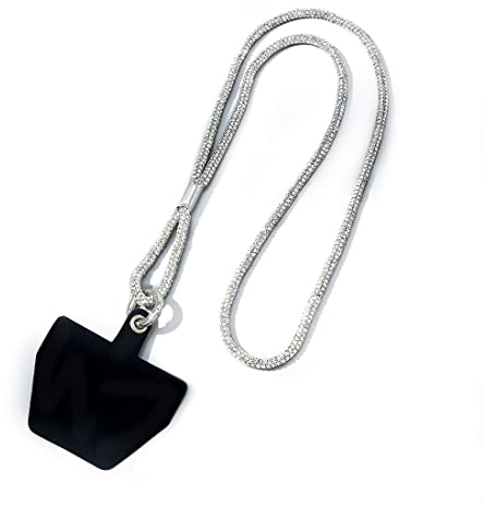 LEDSHLIU Handykette Verstellbarer Vollbohrer Handykette Fashion Hanging Neck Handy Lanyard Anti-Lost Handy Case Lanyard Grau Handy Deko Anhänger Handykette mit Handyhülle Dichtungsset