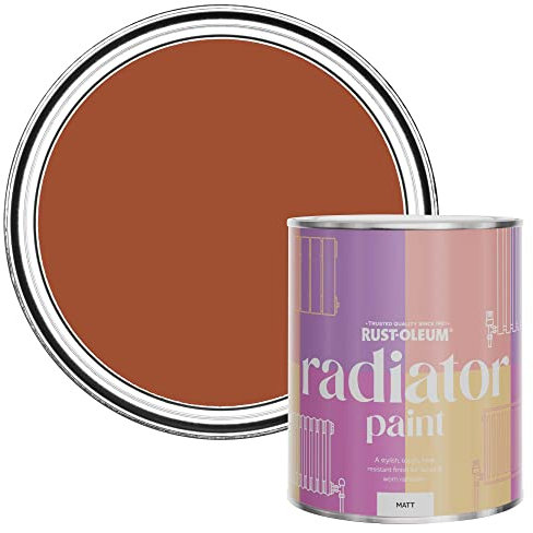 Rust-Oleum Orange Heat Resistant Radiator Paint in Matt Finish - Tiger Tea 750ml (SHDRCT1199)