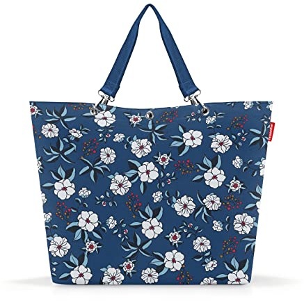 reisenthel shopper XL garden blue – Geräumige Shopping Bag und edle Handtasche in einem – Aus wasserabweisendem Material