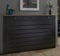 DuraTherm® Radiator Cover Black Painted MDF Cabinet Horizontal Slat Storage Drawers & Shelf, Radiator Cabinets for Office Hallway Living Room Bedroom, Large (H: 150cm / W: 96cm / D: 19cm)