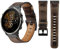 Kompatibel mit Suunto 7 Armband Leder Ersatz Armbänder mit Metall Edelstahl Uhrenschließe Lederarmband für Suunto 7 Uhrenarmband Ersatzarmband für Herren Damen (Dunkelbraun,5,7-8,2)