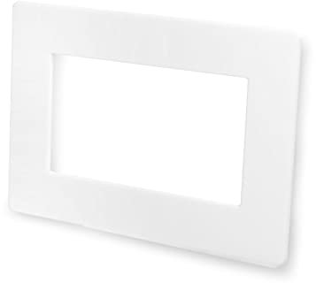 Double & Single Light Switch Surround Acrylic Finger Plate Panel Socket Multiple Colours (Double, White)