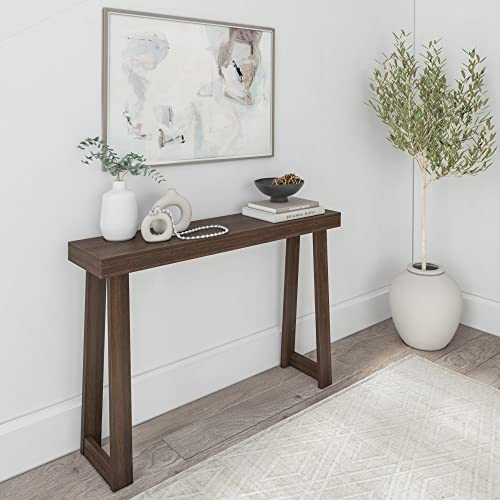 Plank+Beam Table Mesa de Consola, Pino, Nogal, 117 cm