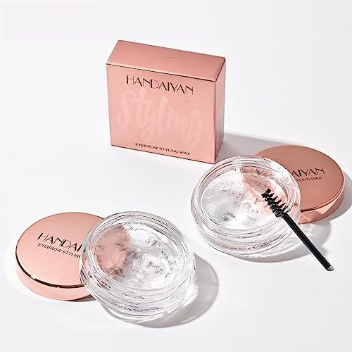 Augenbrauen Gel Transparent, Augenbrauen Wachs Gel Braue Shaping Wachs für Braue Laminierung Effekt, Wasserfest Langanhaltende Augenbraue Make-up, Brow Gel mit Pinsel (2 Stöcke)