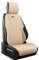 CRTTRS Auto Sitzbezüge für Volvo V40, Ultradünnes Wildleder Bequem und Atmungsaktiv Autositzbezüge Full Set, Sitzbezügesets Sitzschoner Zubehör,A Beige