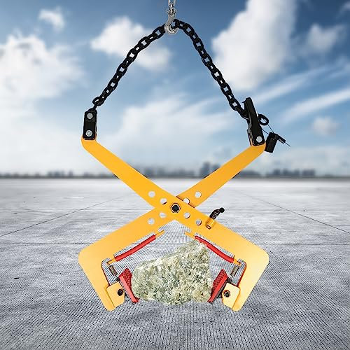 Pinza per bordi, regolabile, pinza per pietra, morsetto verticale per il sollevamento e il trasporto, fissaggio per lastre di marmo, speciale morsetto da appendere (9 – 17 pollici, 350 kg)