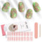 Kalolary 20PCS Luminous Glitter Cured Gel Nail Polish Strips, Glow in the Dark Adhesive Full Wrap Gel Nail Art Sticker, Waterproof Gel Nail Wrap Stickers with Nail File and Stick (Pink)