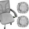 NOKDAL 2 pcs Stuhl-Sitzbezug Bürostuhl überzug Drehstuhl Bezug Schreibtischstuhl Office Chair Cover Schonbezug Bürostuhlbezug Sitzfläche Esszimmerstuhl Sitzbezüge Elastische Waschbar- Hellgrau