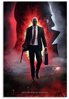Hauptfigur Hitman-Poster, dekorative Malerei, Leinwand, Wandposter und Kunstdruck, modernes Familienschlafzimmer-Dekor-Poster, 60 x 90 cm