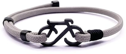 Aloha Gravel - Pulsera para bicicleta de carreras, de acero, ajustable, ideal como regalo para hombre y mujer, Talla única, Acero inoxidable, No es una piedra preciosa