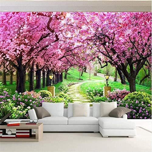 Kirschbaum Garten Fototapete Abziehen Und Aufkleben Selbstklebende Tapete Abnehmbare Große Aufkleberfolie Wanddekoration Druckbild Bild Wandaufkleber Wandposter Kinderzimmer Wandkunst 350 (Breite) x