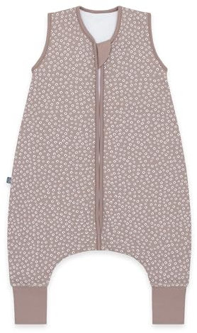 emma & noah Baby Schlafsack mit Füßen 1.0 TOG, Ganzjahres Schlafsack mit Beinen für den Frühling, Sommer und Herbst, 100% Bio-Baumwolle, OEKO-TEX Zertifiziert (Blume Berry, 90 cm)