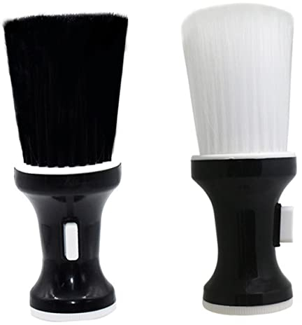 2 Pièces Brosse À Poudre De Barbier Avec Poignée Ergonomique Pour Nettoyage Des Cheveux Et Barbe Accessoires De Coiffure Pour Salon Et Usage Domestique