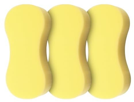 Tabanzhe 3 Ultra-Soft Bulky Sponges for Car Cleaning - Versatile and Efficient Sponges for Window Washing and Car Exterior, Featuring Surfaces for Thorough Cleaning