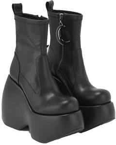 Killstar Stiefeletten - Ruins And Remains (Schwarz, EU Schuhgrößensystem, Erwachsene, Damen, Numerisch, M, 40)