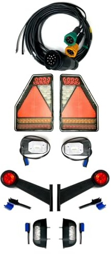 MelTruck® Anhängerbeleuchtung LED Rückleuchte SET Kabel 6,8 m Kennzeichen Control Box 12V