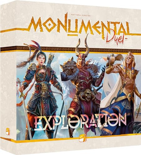 Asmodee Funforge Monumental Duel: Exploration – Gesellschaftsspiele – Kartenspiel – Spiel für Kinder und Erwachsene – Spiel für 2 Spieler – Zivilisationsspiel – ab 10 Jahren – französische Version