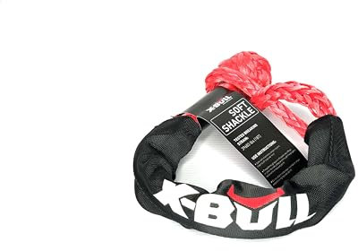 X-BULL - Schäkel - Soft Shackle - aus Kunststoff - Weicher Schäkel mit Schutzhülle - für Offroad Abschleppen, Outdoor Trips, Pkw, Lkw, Quad - 18T - 12mm x 600mm