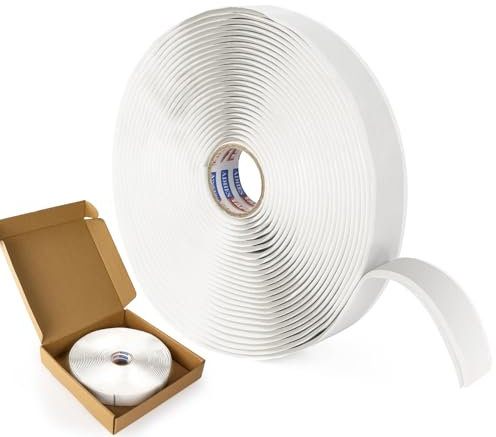 ADHES Ruban D'étanchéité Butyle Blanc 19mm x 9m x 3mm 1 Volume Ruban D'étanchéité en Caoutchouc Butyle Pour Camping - Cars, Véhicules, Bateaux