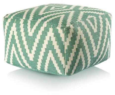 Amago home Kelim Sitzwürfel 50x50 H35cm Pouf Fußhocker Sitzhocker Bodenkissen Fußschemel Farbe Mint