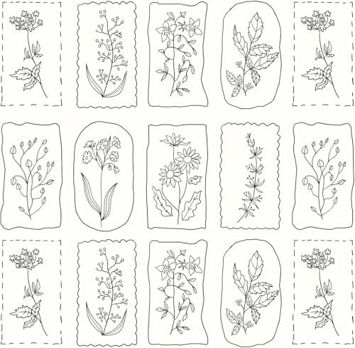 CiCiwind Peel and Stick Wallpaper Black White Floral Wallpaper 41CM×10M Self Adhesive Wallpaper Thicken Vinyl Film Waterproof Sticky Back Plastic Removable Stick on Wallpaper for Wall