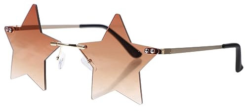 Yardenfun 90er-jahre- für Damen Randlose Brille Lustige Herz-rahmen-partybrille Trendig und