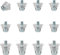 Elegance & You Metal-Tipped Replacement Football Studs, Screw Studs for Football Boots, Prevents Slipping and Ensures Safety, 5mm Screw Thread, Conical Shape, 12 Pack- M (8/11mm) Silver