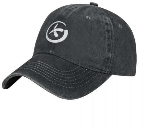 ROBEIUO Gewaschene Baumwolle Cowboy-Baseballkappe Geocaching - Tribal Logo Design in Weiß. Cowboyhut Neu im Hut Partyhut Schaumparty Icon Baseball für Herren Damen