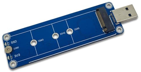 Fangxuee Adaptador Convertidor de Placa Elevadora M.2 NVME A USB 3.0 Adaptador USB 3.0 A M-Key NVME USB3.2 para SSD M2 2230 2240 2260 2280