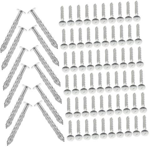 Gatuida 100pcs Expansion Threaded Nail Screw Nail Carpet Trim Fastener Expansion for Diy Carpet for Stairs Floorboard
