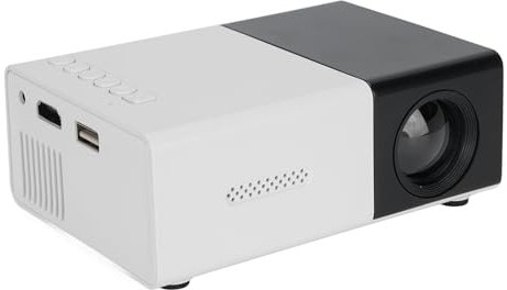 Tragbarer 1080p -LED -Projektor, Keystone Correction, HiFi Stereo -Sprecher, Kompatibel mit Laptops, Smartphones, Gaming -Konsolen